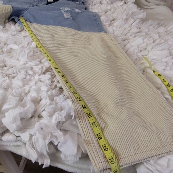 NOVA MEN CORDUROY BAGGY JEANS MEN SZ 40 COLORBLOCK MEDIUM WASH FASHION NOVA NWT - Picture 15 of 17